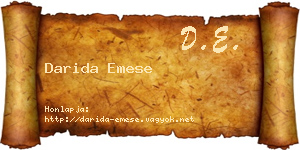 Darida Emese névjegykártya
